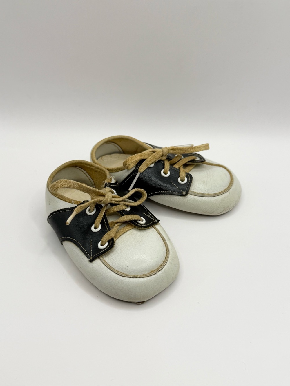 Vintage 50s 60s Buster Brown Baby Infant Walker Shoes Soft Sole